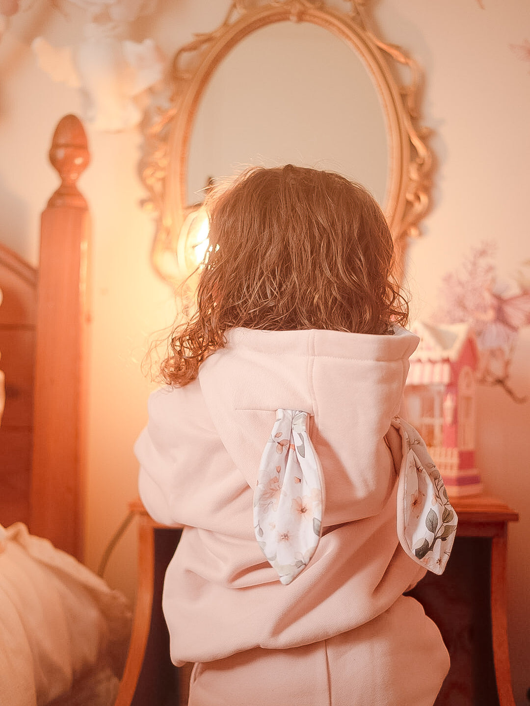 Little Hopper Hoodie - Dusty Pink