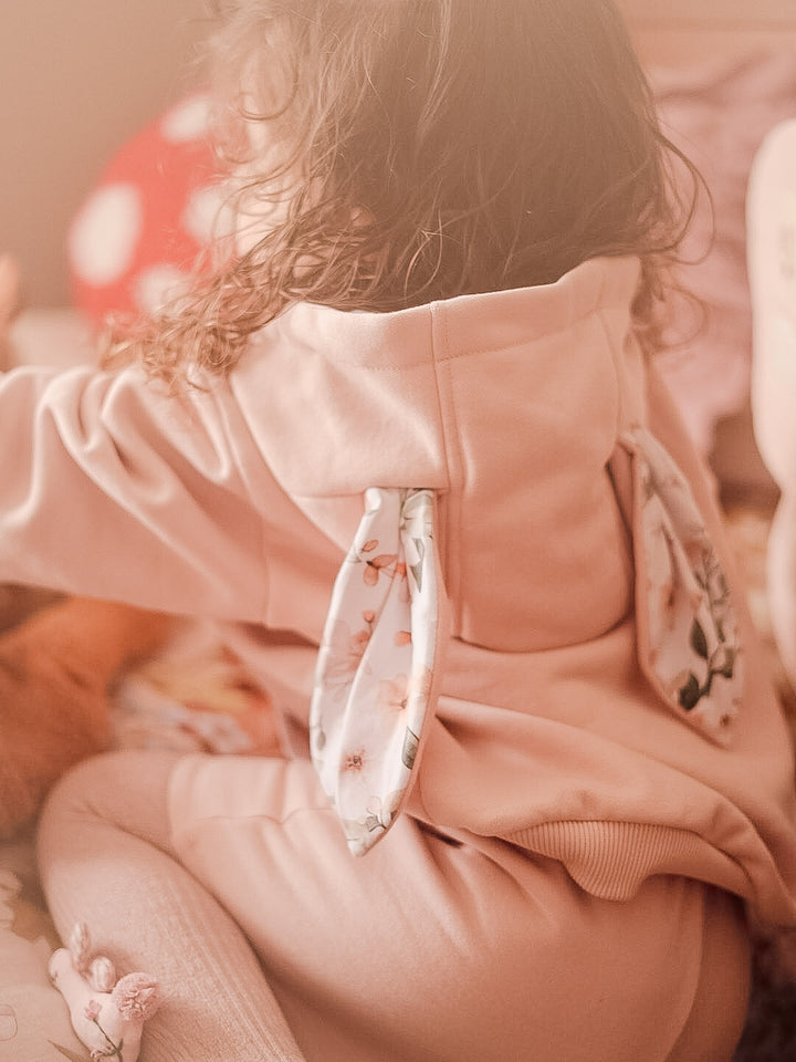 Little Hopper Hoodie - Dusty Pink