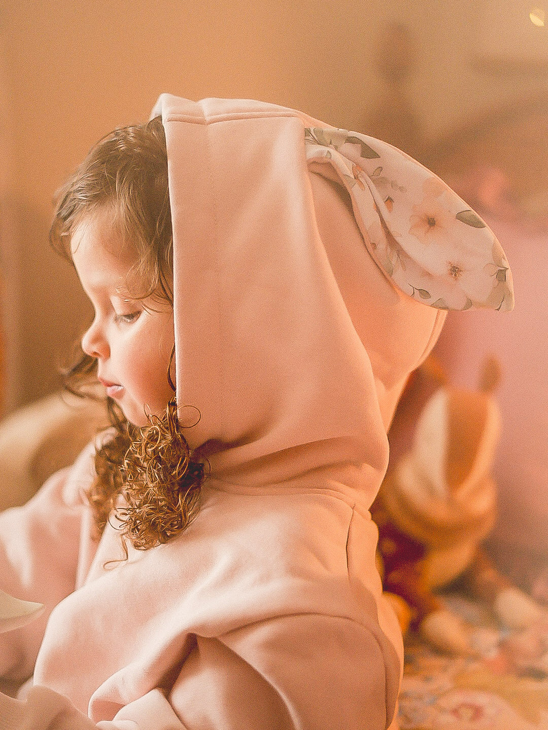 Little Hopper Hoodie - Dusty Pink