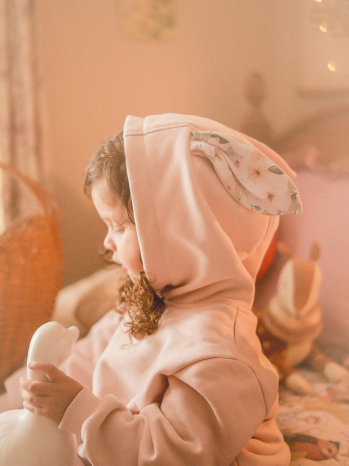Little Hopper Hoodie - Dusty Pink