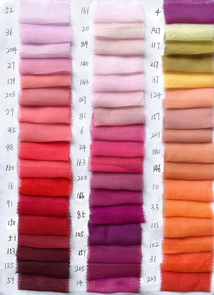 Chiffon (5 yards each) - 15 Piece Bundle Set